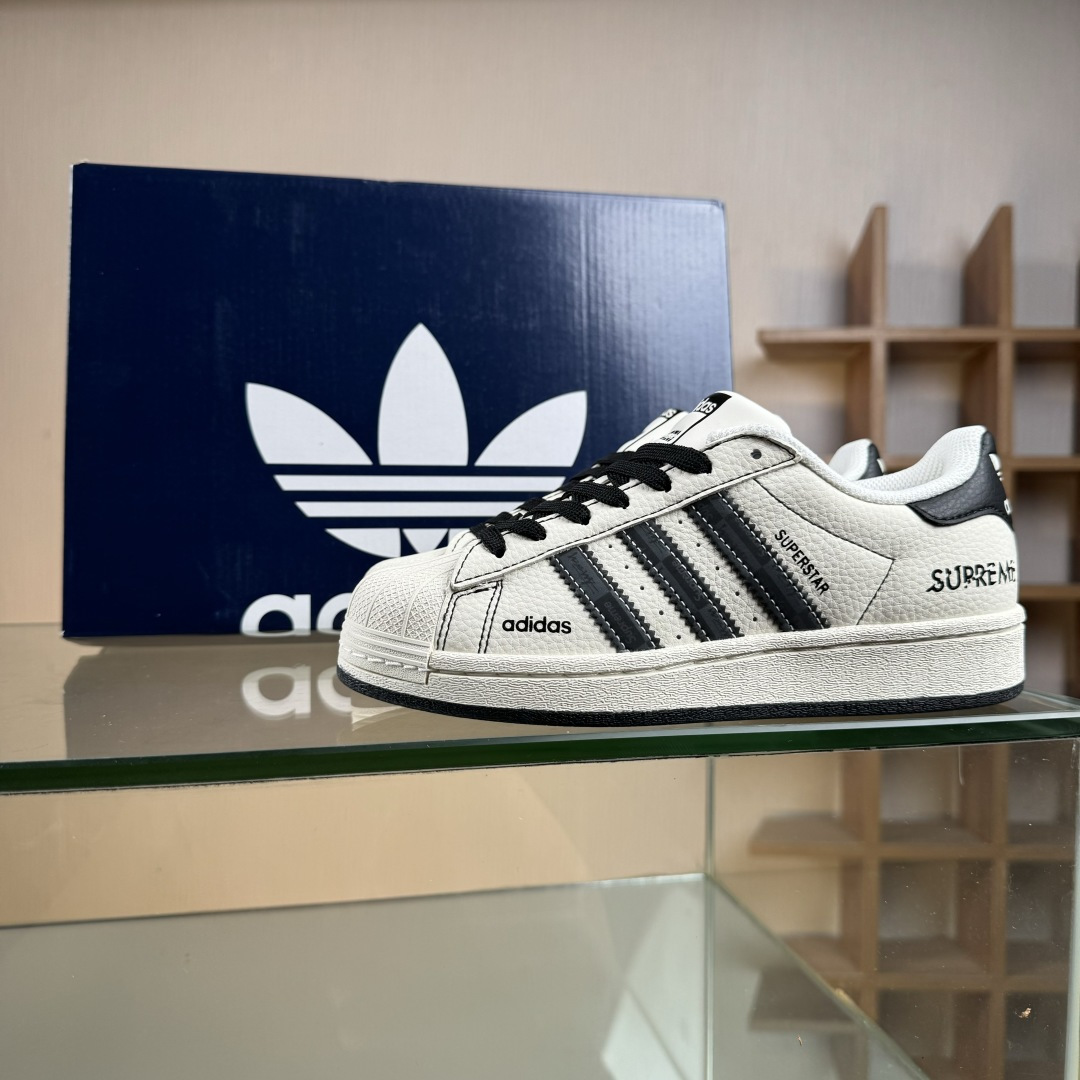 240 Adidas Originals Super 阿迪达斯 三叶草 贝壳头’DIY’系列低帮经典百搭休闲运动板鞋 DS5809