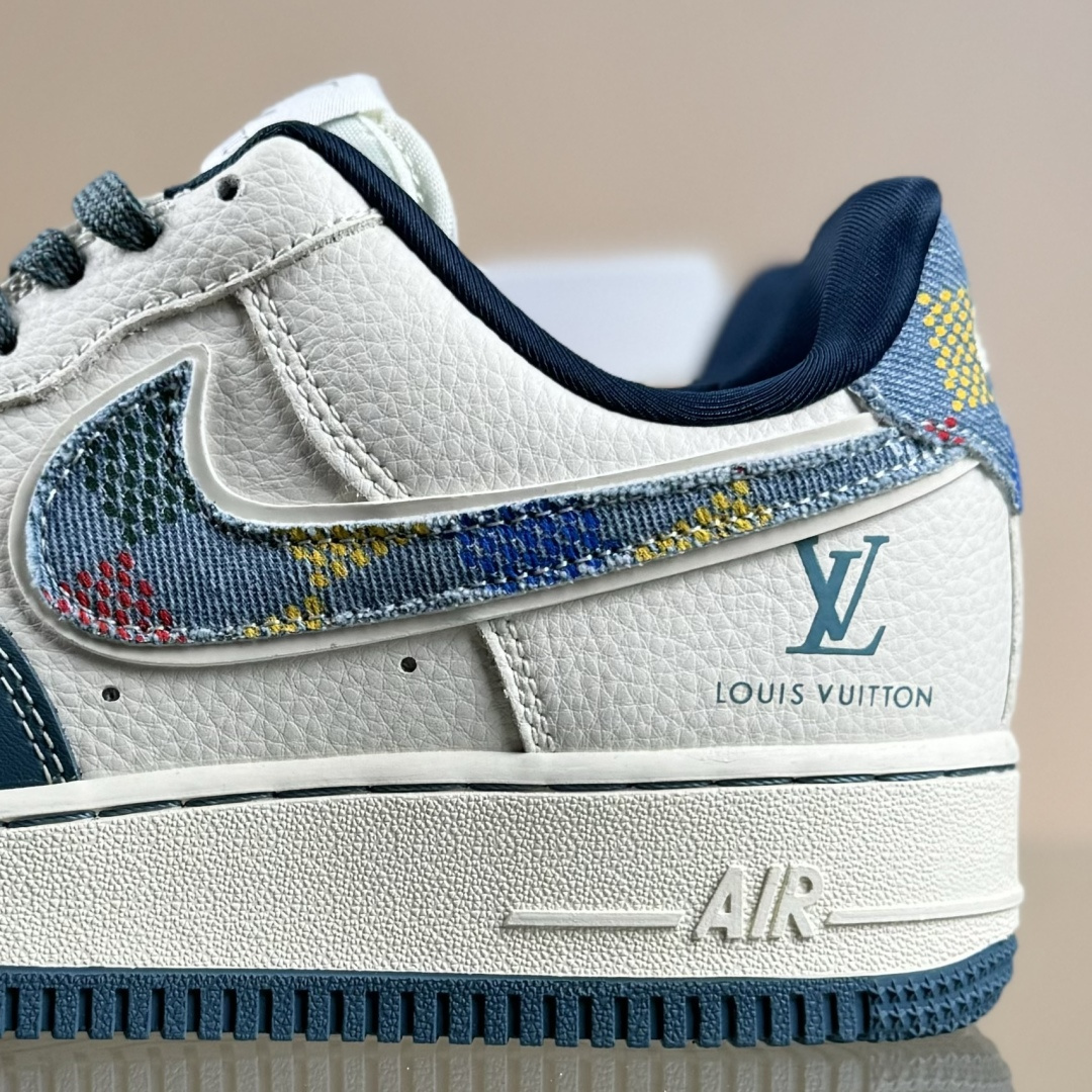 260 Nike Air Force 1'07 Low LV联名 拼接彩勾 空军一号低帮休闲板鞋 DD1982-301