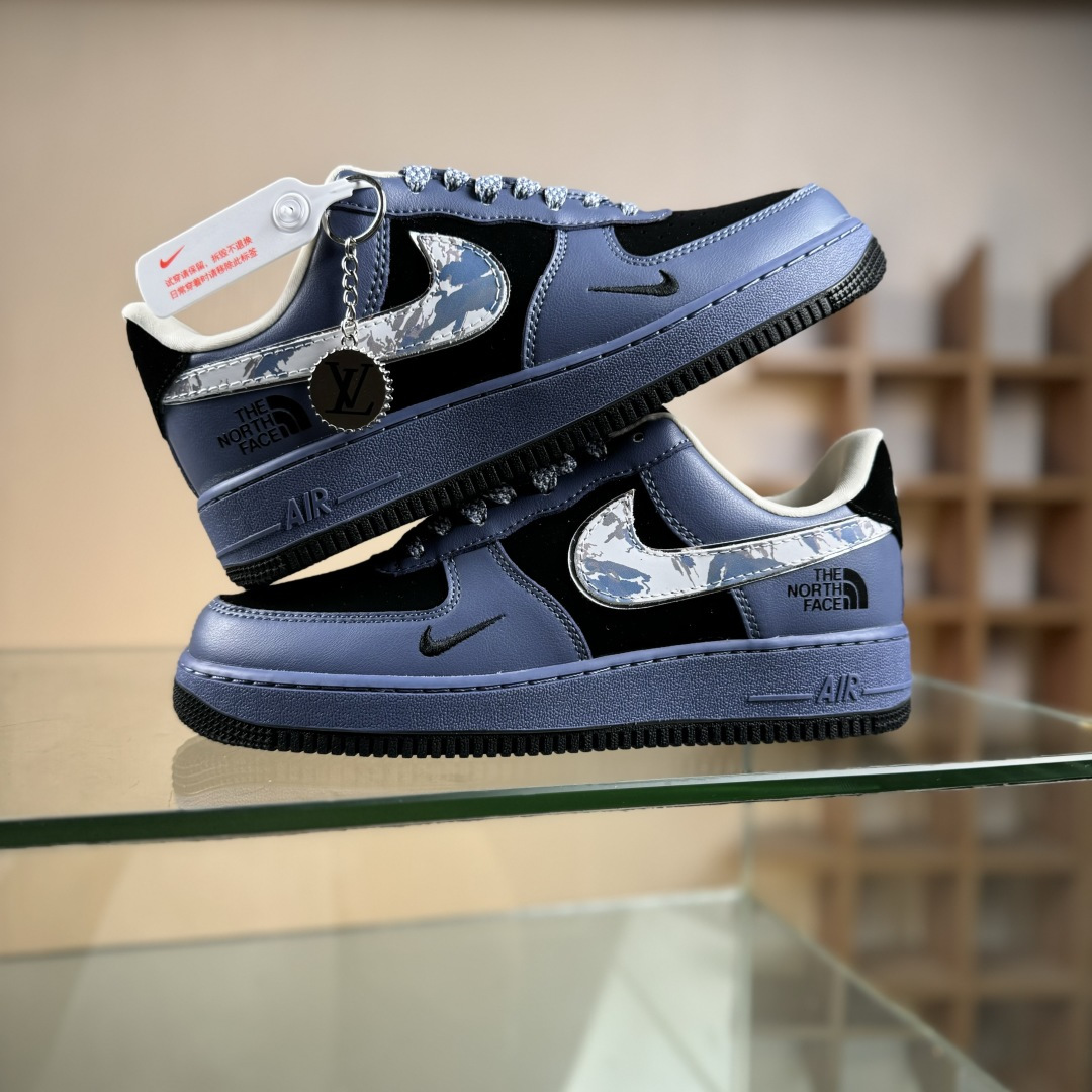 260 Nike Air Force 1 Low 07 x The North Face 蓝黑小勾满天星 KJ1688-018