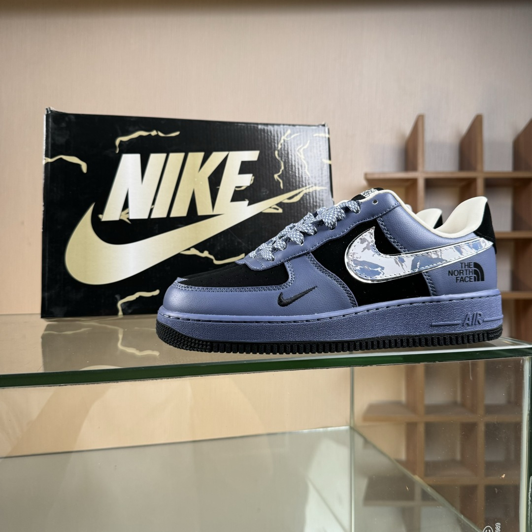 260 Nike Air Force 1 Low 07 x The North Face 蓝黑小勾满天星 KJ1688-018