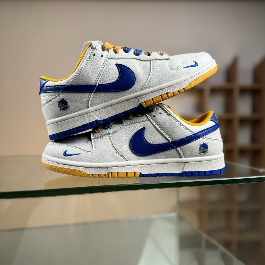 Nike SB Dunk Low NBA联名 金州勇士 周年高端定制 低帮休闲板鞋 CS1688-108