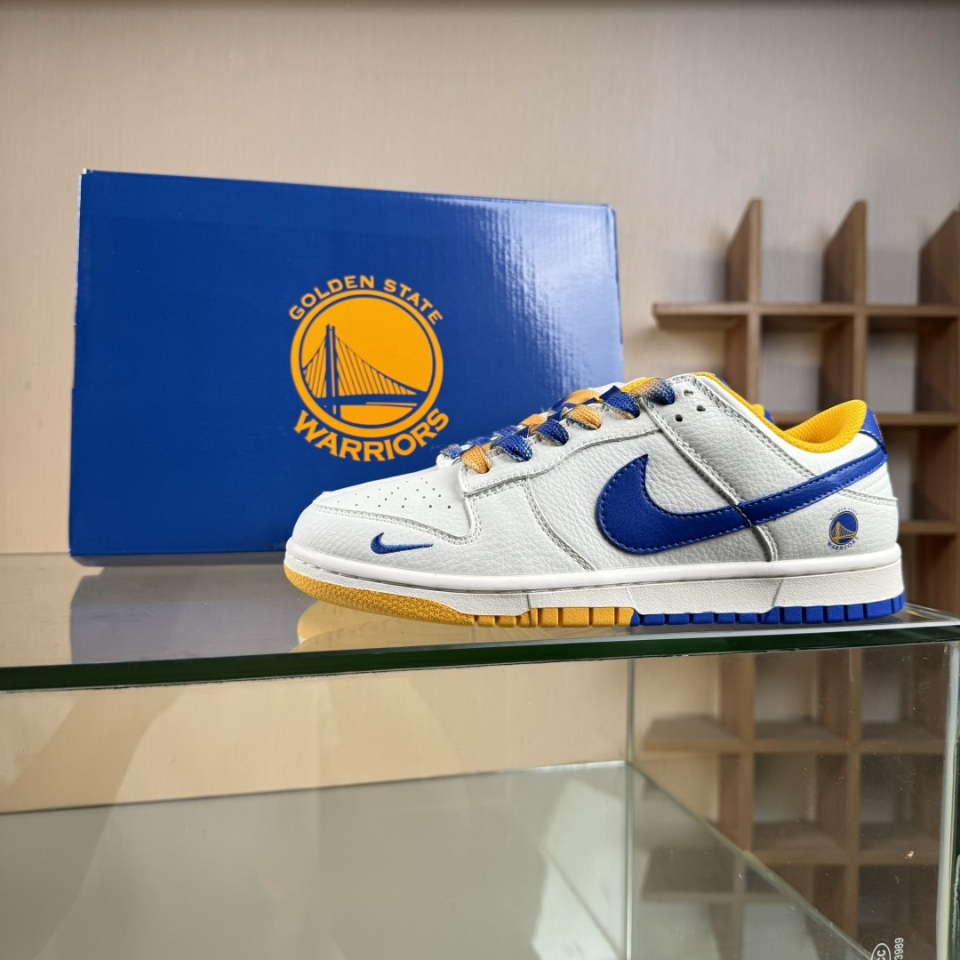 Nike SB Dunk Low NBA联名 金州勇士 周年高端定制 低帮休闲板鞋 CS1688-108