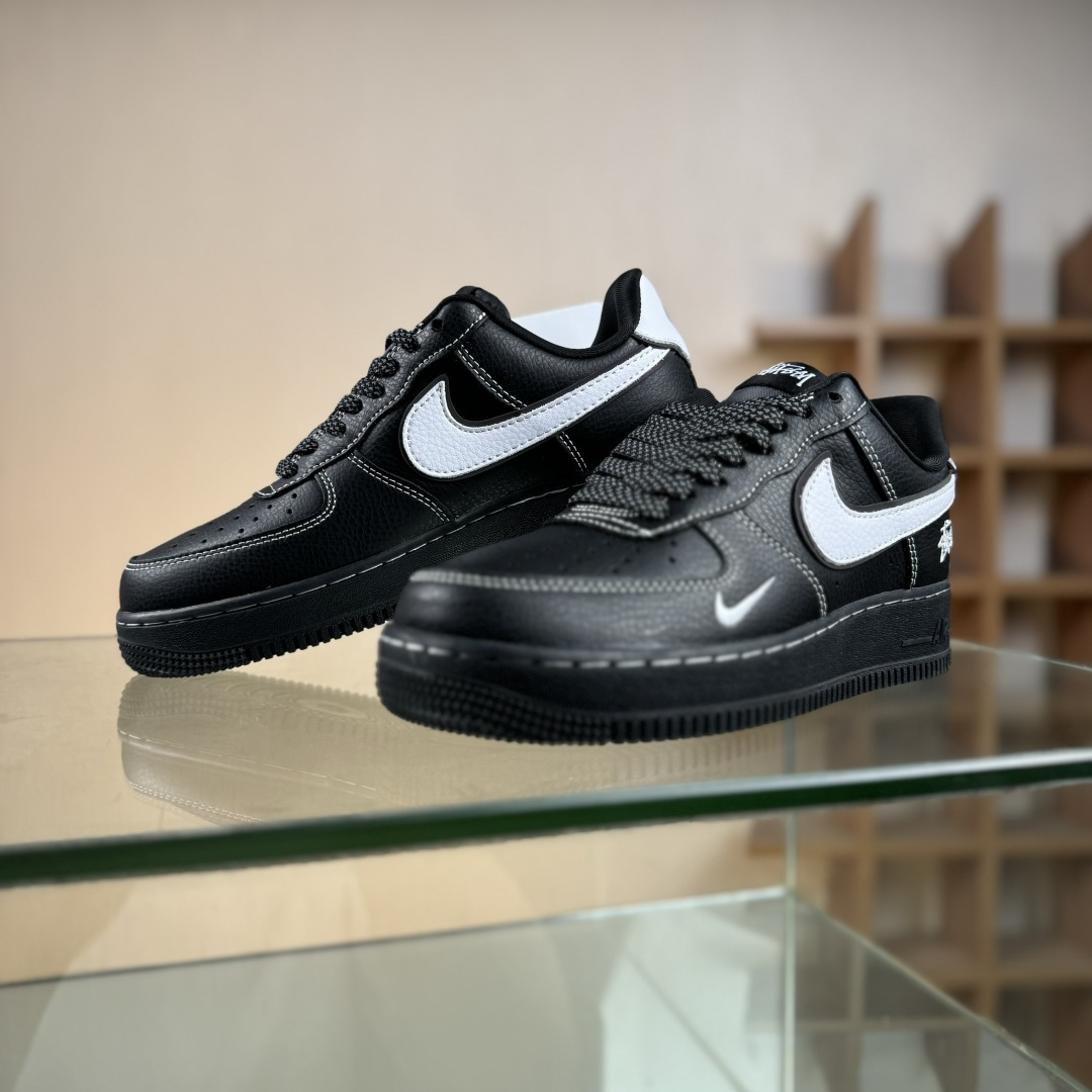 260 Nike Air Force 1 Low 07 x Stussy 黑白小勾满天星 DD1982-317