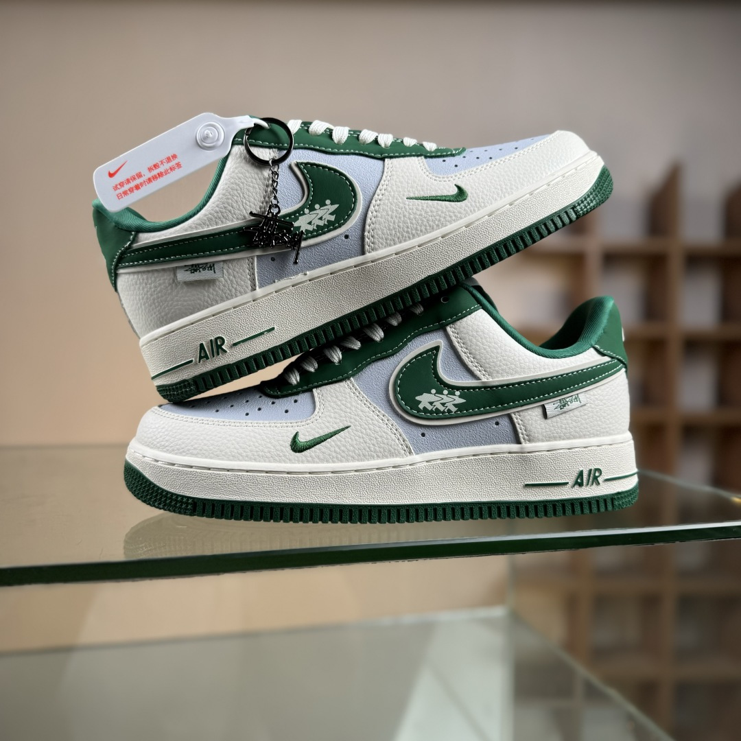 260 Nike Air Force 1'07 Low 斯图西联名 米绿勾 空军一号低帮休闲板鞋 DD1982-305
