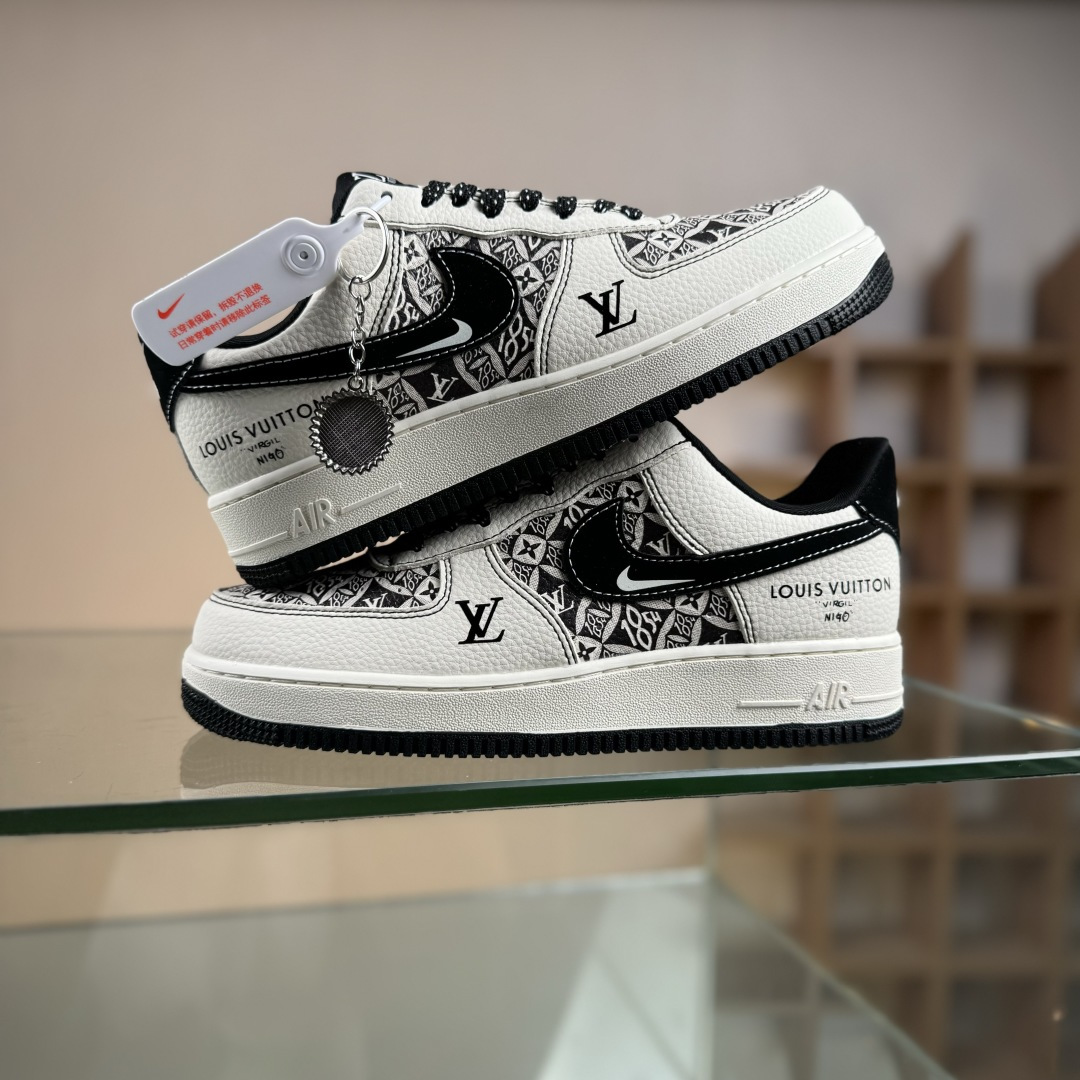 260 Nike Air Force 1 Low 07 x Louis Vuitton 白黑满天星 KJ1688-023