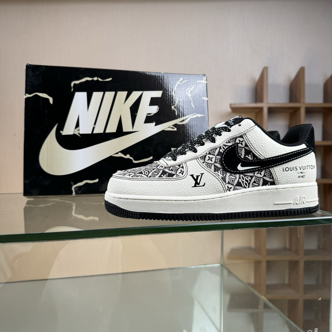 260 Nike Air Force 1 Low 07 x Louis Vuitton 白黑满天星 KJ1688-023