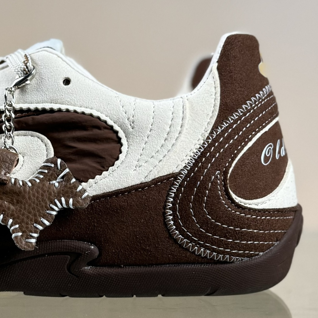 220 OLD ORDER Turbo-Lite芭蕾复古百搭德训鞋日常防滑透气 低帮 网球休闲鞋 威马棕 O2320832