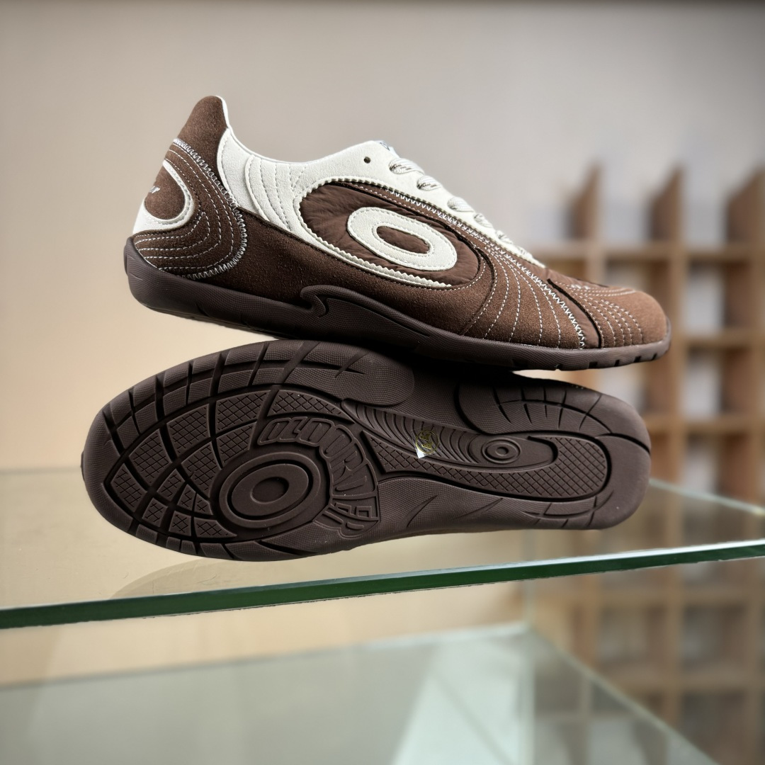 220 OLD ORDER Turbo-Lite芭蕾复古百搭德训鞋日常防滑透气 低帮 网球休闲鞋 威马棕 O2320832