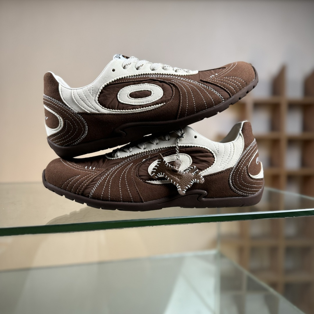 220 OLD ORDER Turbo-Lite芭蕾复古百搭德训鞋日常防滑透气 低帮 网球休闲鞋 威马棕 O2320832