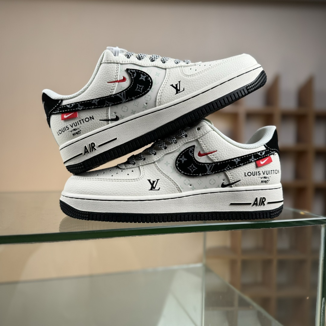 260 Nike Air Force 1'07 Low LV联名 米黑印花勾 空军一号低帮休闲板鞋 MZ9588-809