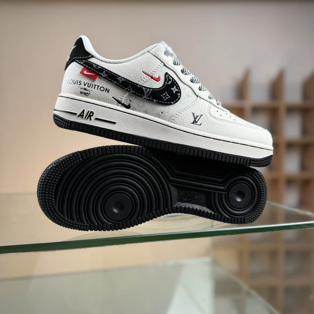 260 Nike Air Force 1'07 Low LV联名 米黑印花勾 空军一号低帮休闲板鞋 MZ9588-809