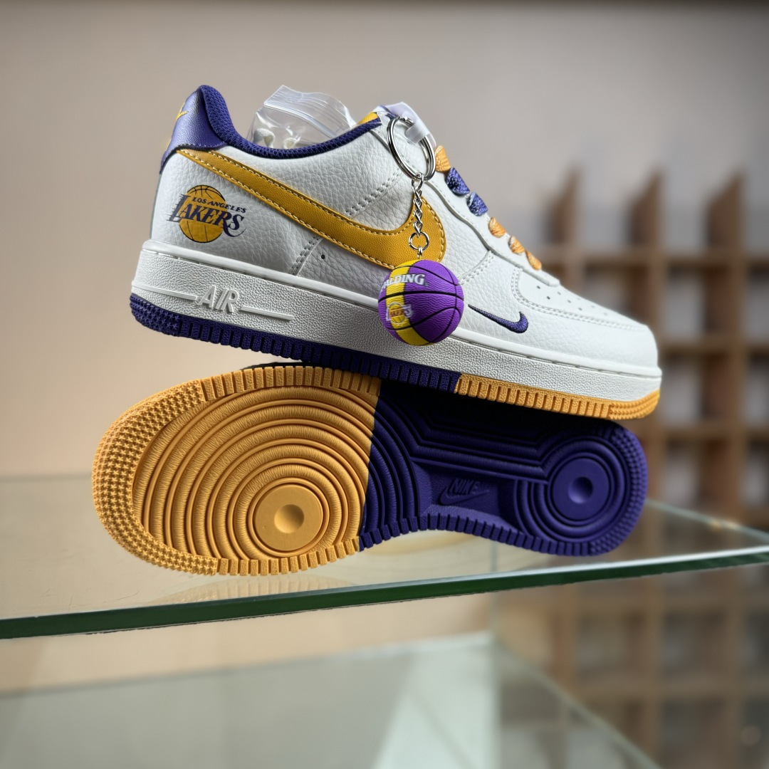 260 Nike Air Force 1'07 Low NBA联名 紫金湖人 空军一号低帮休闲板鞋 CS5288-006
