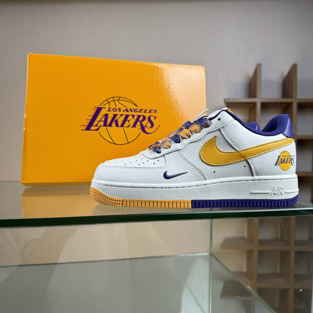 260 Nike Air Force 1'07 Low NBA联名 紫金湖人 空军一号低帮休闲板鞋 CS5288-006