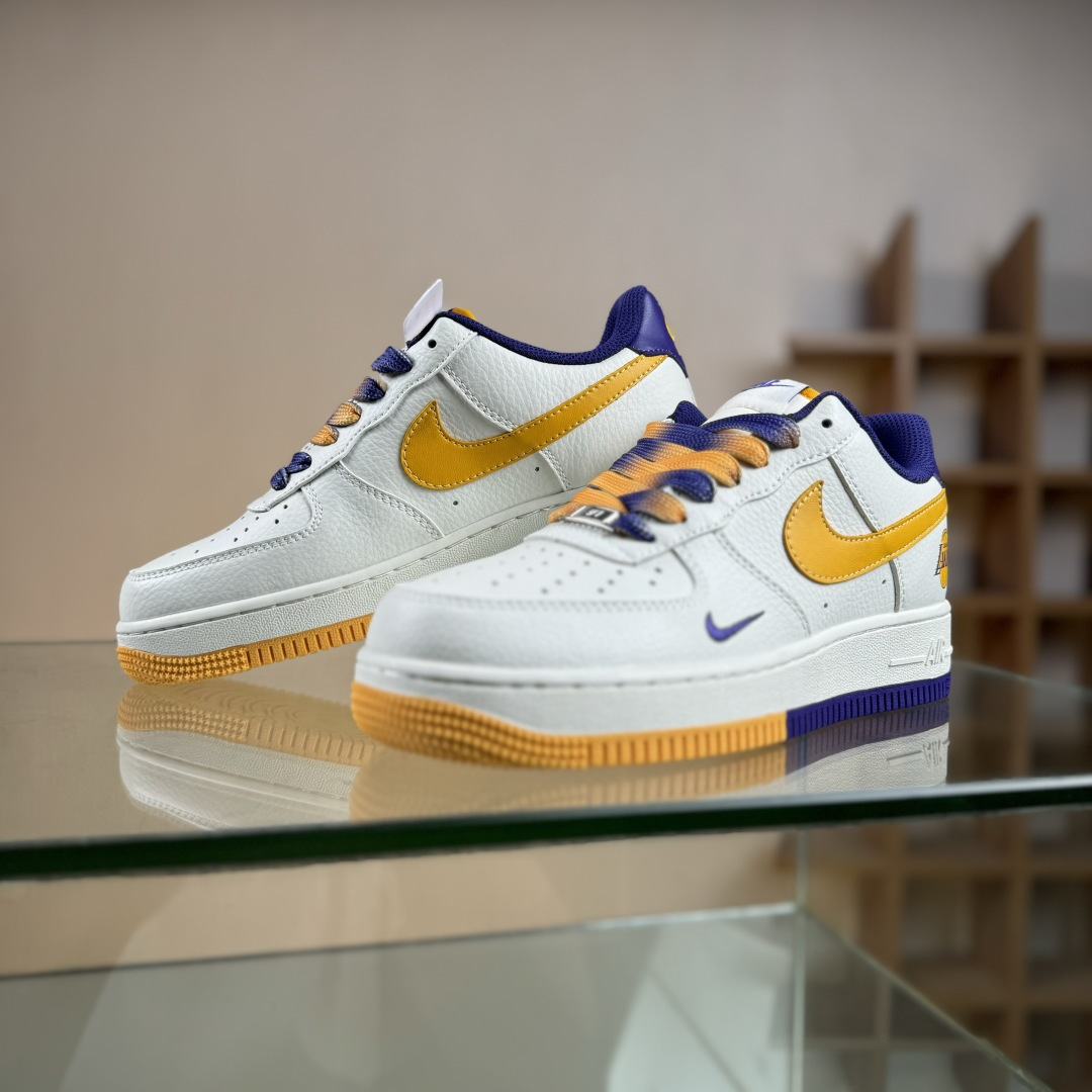 260 Nike Air Force 1'07 Low NBA联名 紫金湖人 空军一号低帮休闲板鞋 CS5288-006