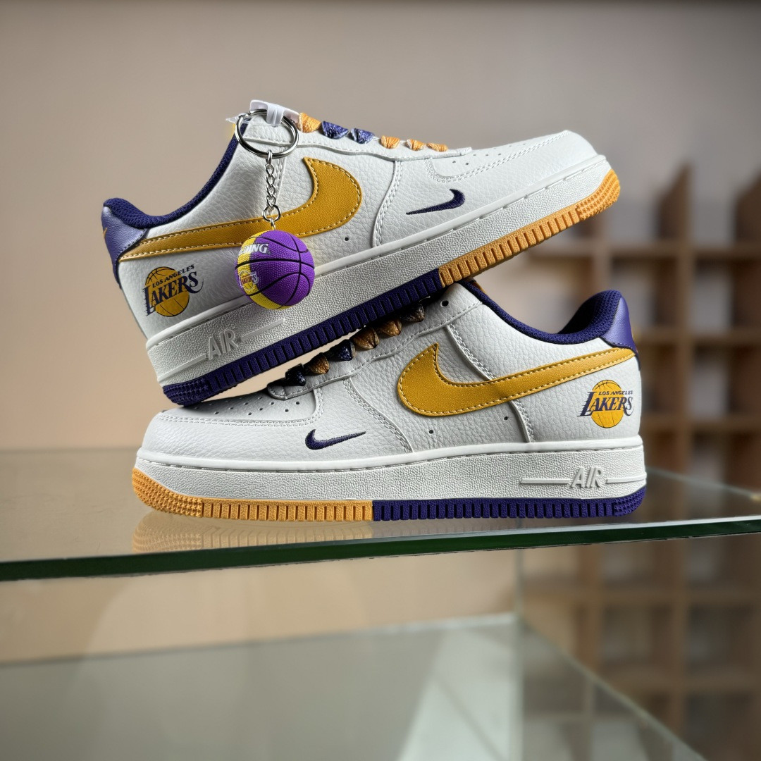 260 Nike Air Force 1'07 Low NBA联名 紫金湖人 空军一号低帮休闲板鞋 CS5288-006