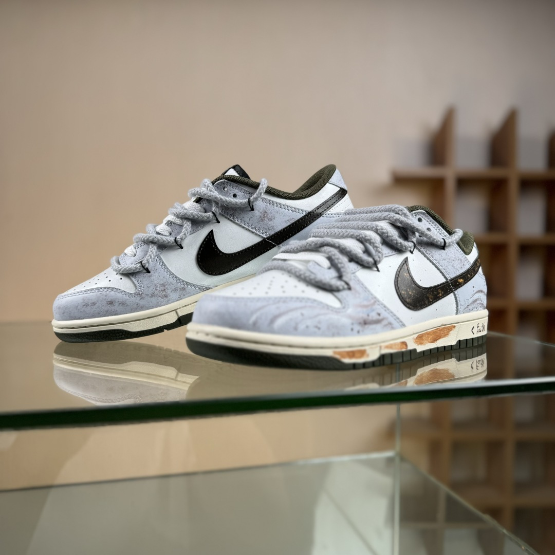 280 Nike SB Dunk Low 绑带 周年高端定制 低帮休闲板鞋 HF5441-102