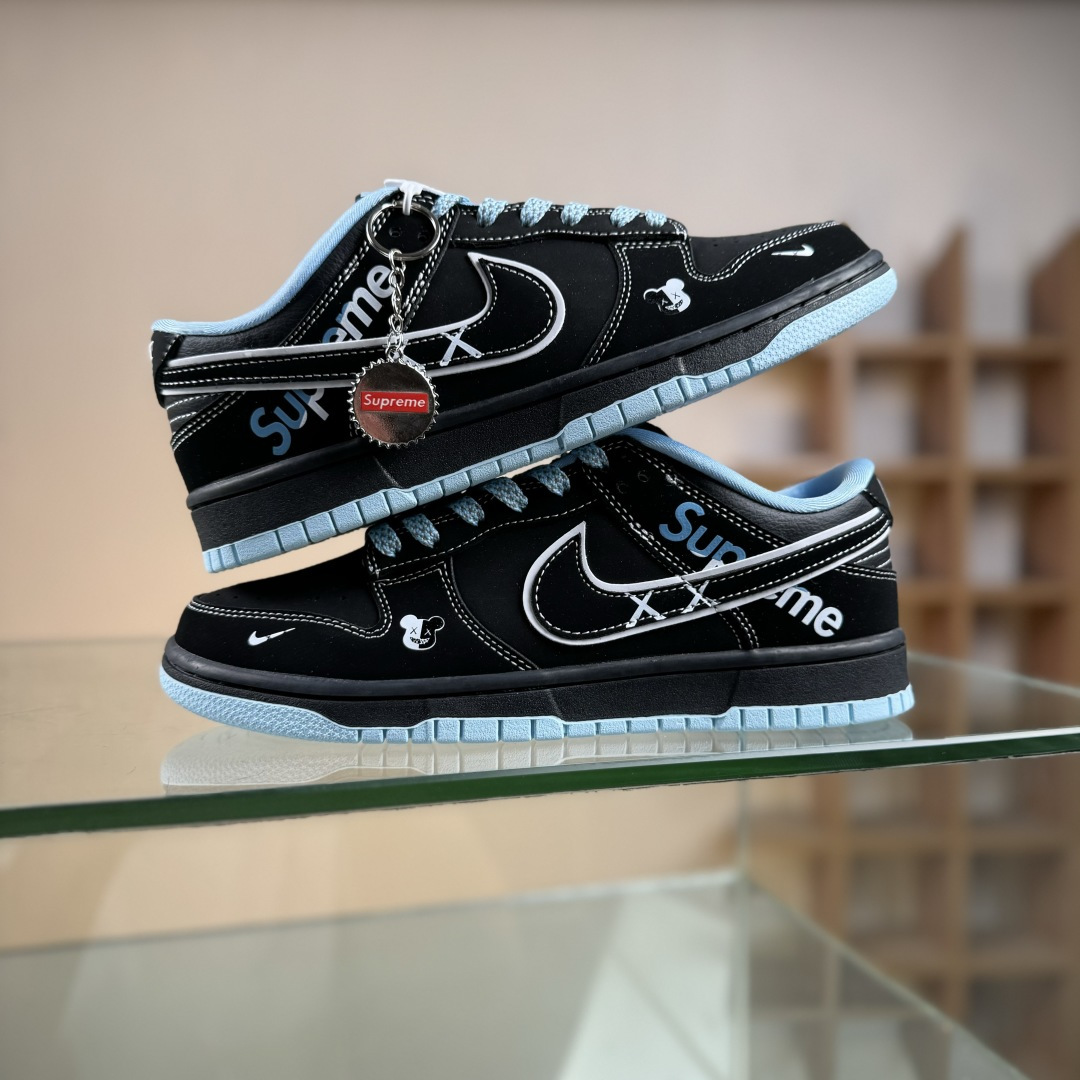 280 Nike SB Dunk Low x superme 黑蓝小勾满天星 KK1333-050