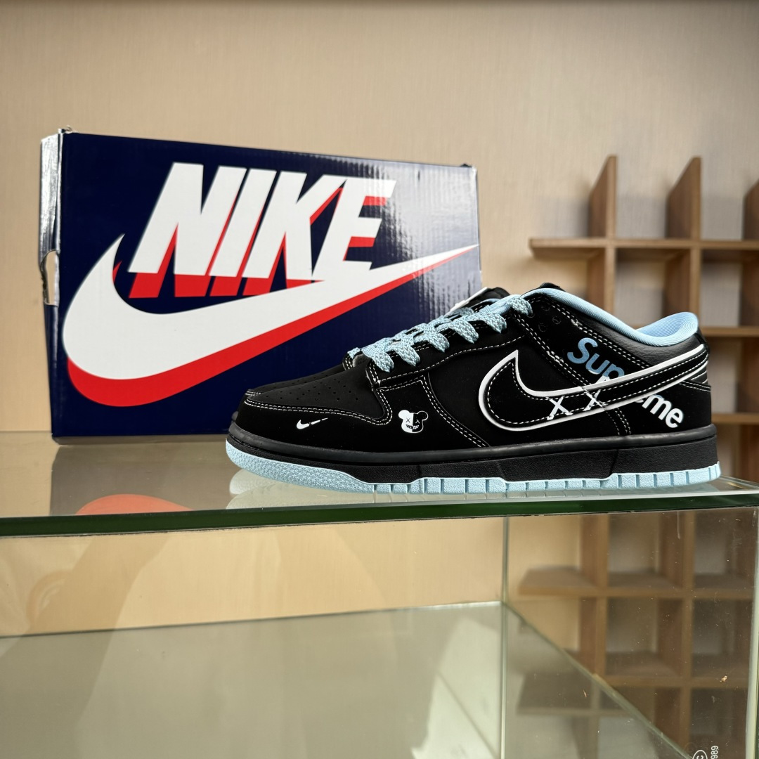 280 Nike SB Dunk Low x superme 黑蓝小勾满天星 KK1333-050