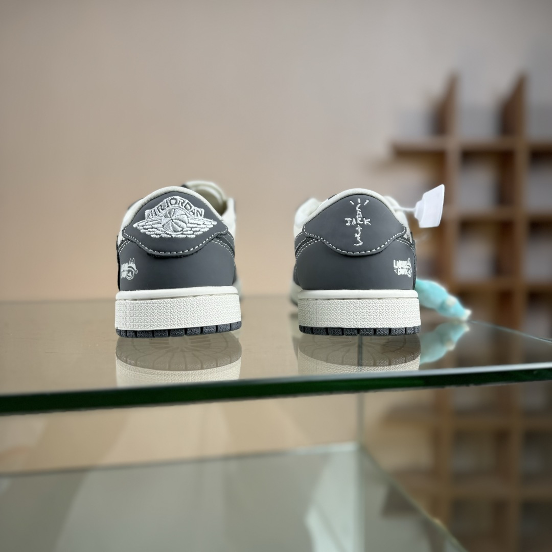 280 Travis Scott x Nike Air Jordan 1 Low x LABUBU Air Jordan 1 Low 反转灰白小勾拉布布倒钩 LD2028-055