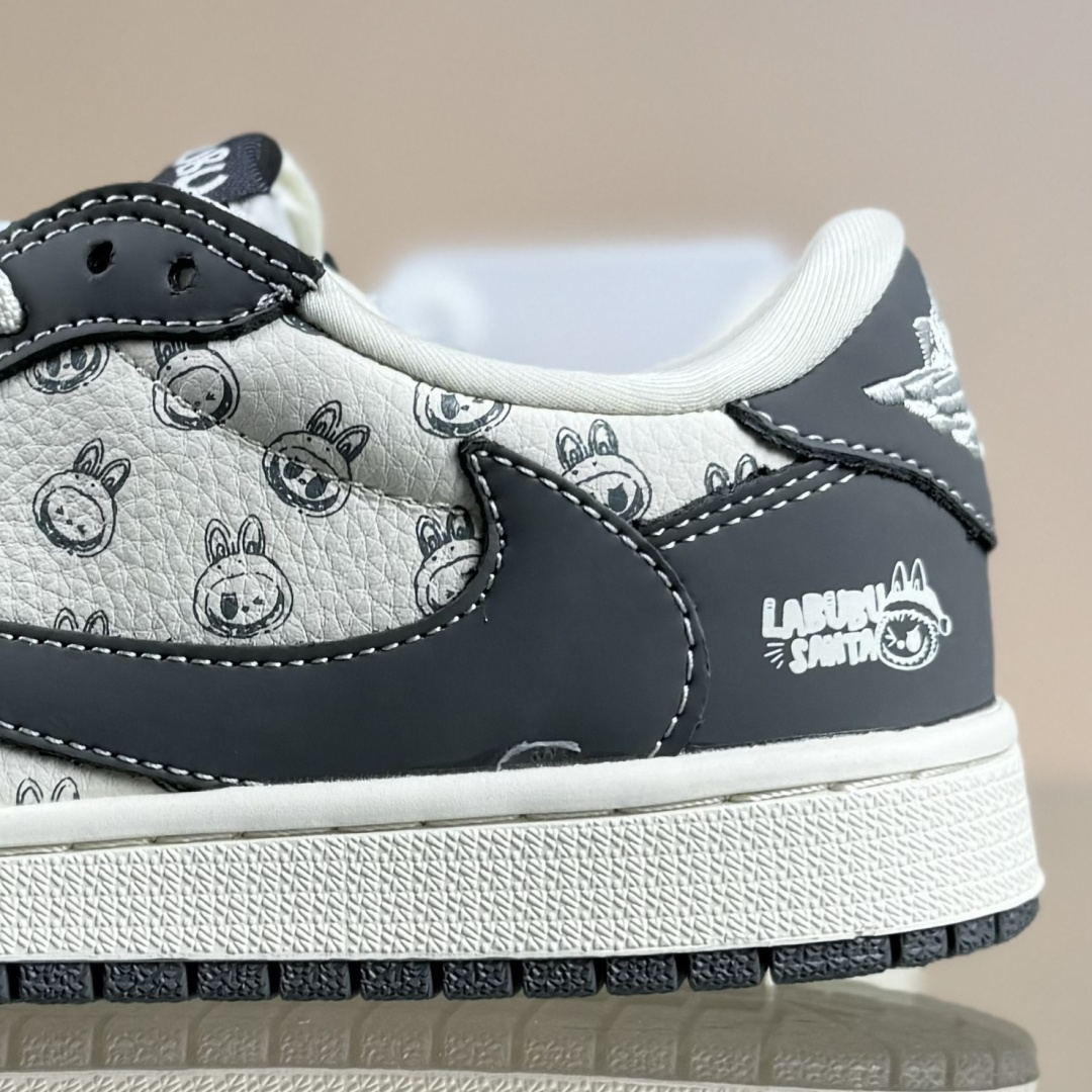 280 Travis Scott x Nike Air Jordan 1 Low x LABUBU Air Jordan 1 Low 反转灰白小勾拉布布倒钩 LD2028-055