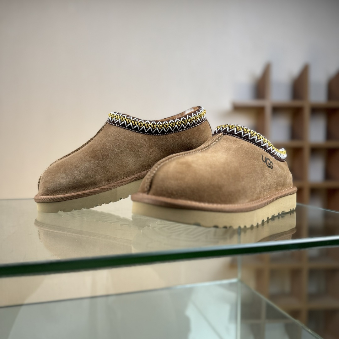 270 UGGTazz 民族风薄底咖色男女款 小红书爆款 广州外贸大厂生产鞋头到鞋垫真羊皮毛