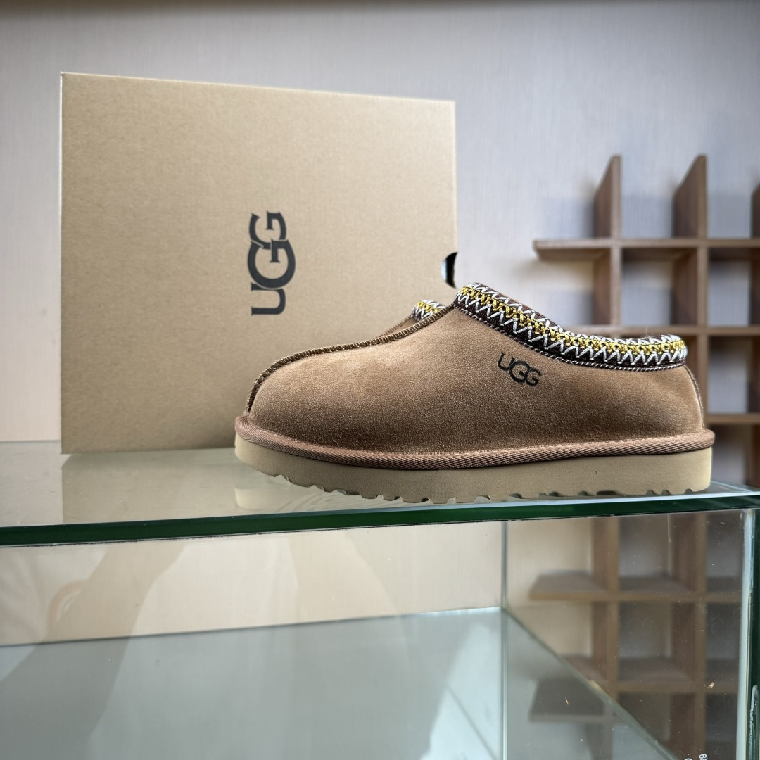 270 UGGTazz 民族风薄底咖色男女款 小红书爆款 广州外贸大厂生产鞋头到鞋垫真羊皮毛