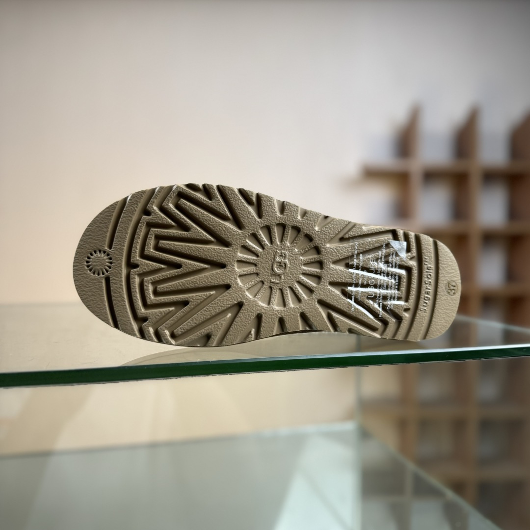 270 UGGTazz 民族风薄底咖色男女款 小红书爆款 广州外贸大厂生产鞋头到鞋垫真羊皮毛