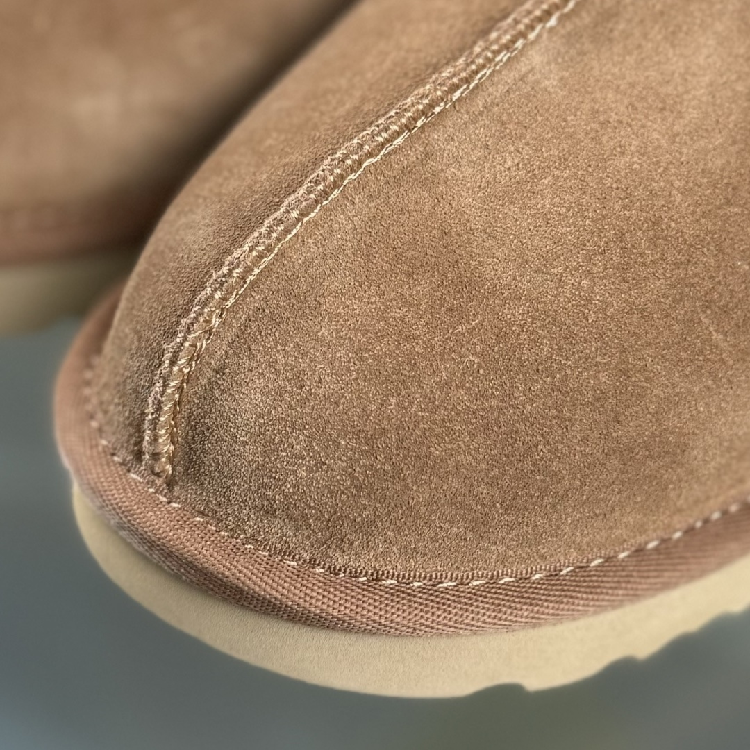 270 UGGTazz 民族风薄底咖色男女款 小红书爆款 广州外贸大厂生产鞋头到鞋垫真羊皮毛