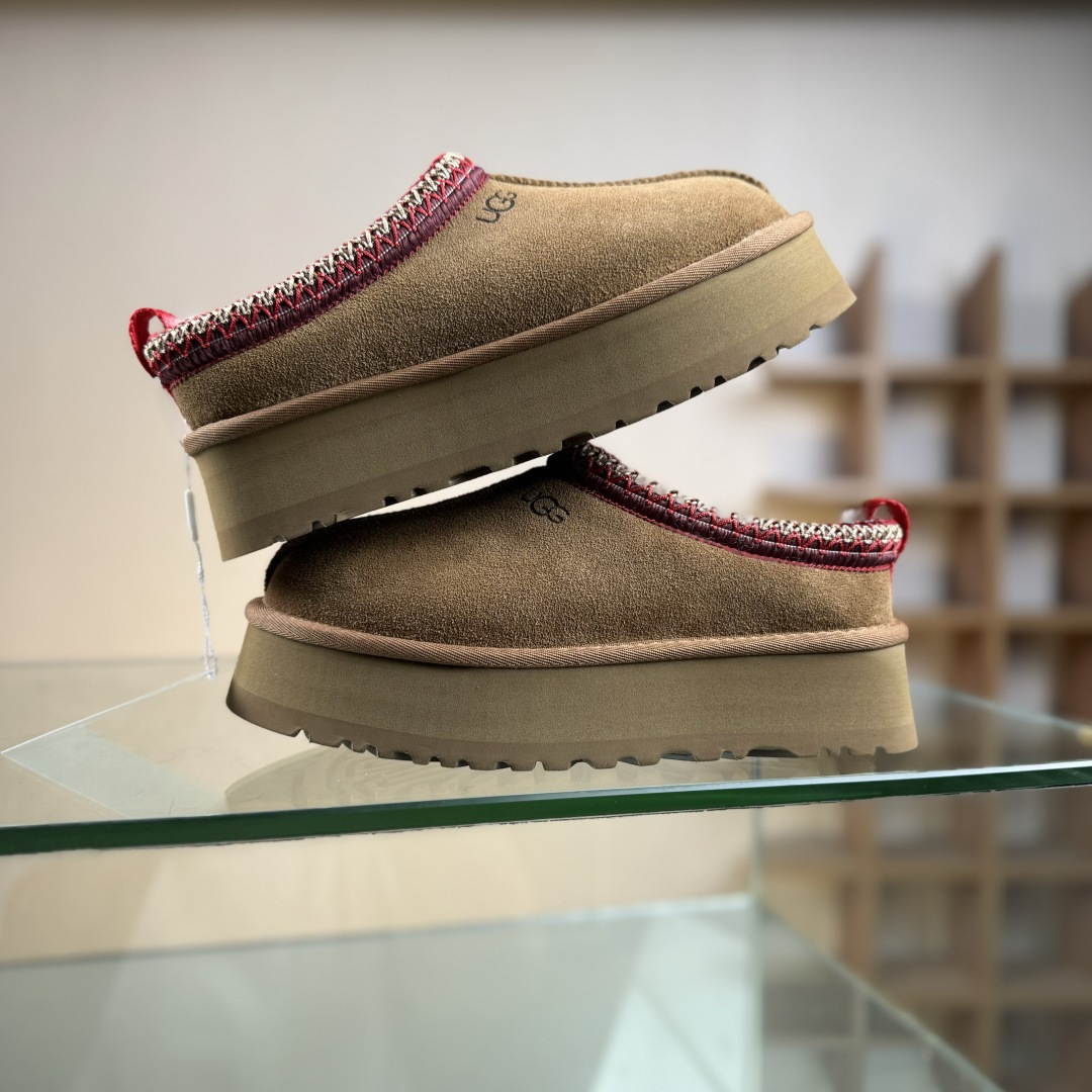 280 UGGTazz民族风厚底女款 小红书爆款 广州外贸大厂生产鞋头到鞋垫真羊皮毛一体