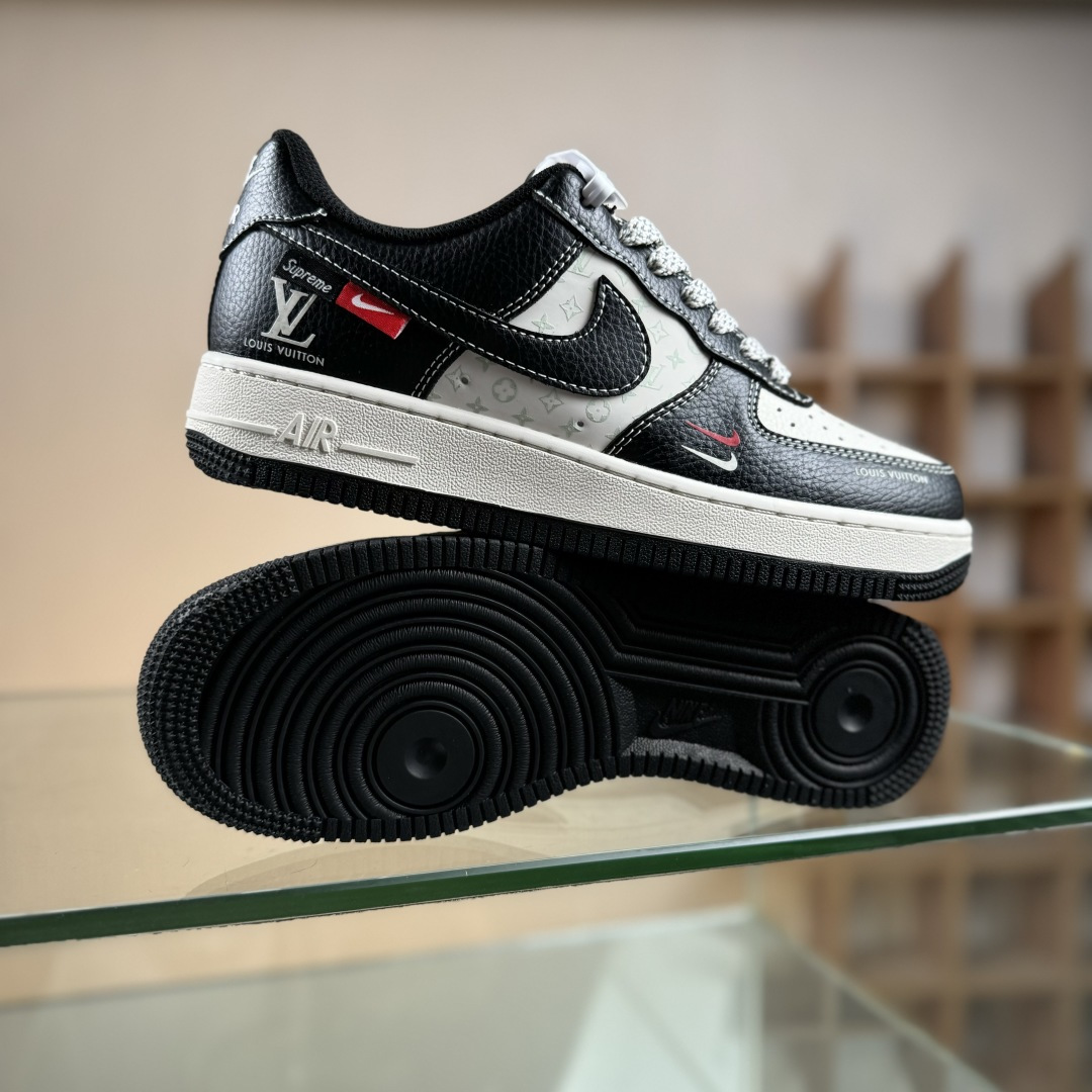 Nike Air Force 1'07 Low LV联名 米黑红小双勾 空军一号低帮休闲板鞋 MZ9588-813