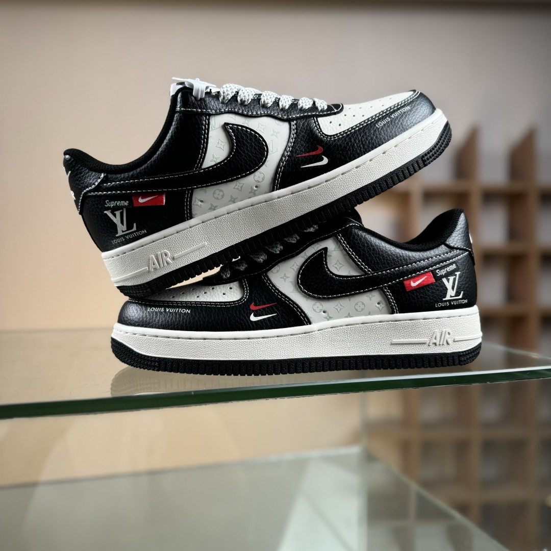 Nike Air Force 1'07 Low LV联名 米黑红小双勾 空军一号低帮休闲板鞋 MZ9588-813
