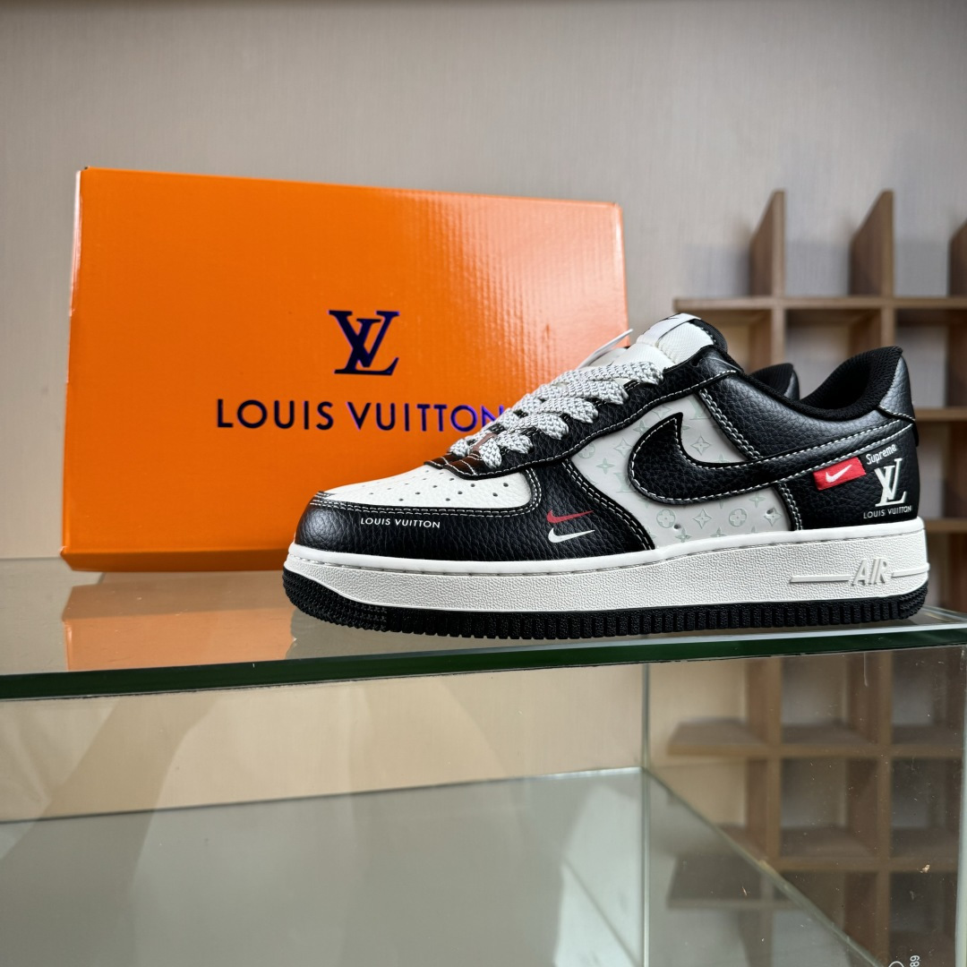 Nike Air Force 1'07 Low LV联名 米黑红小双勾 空军一号低帮休闲板鞋 MZ9588-813