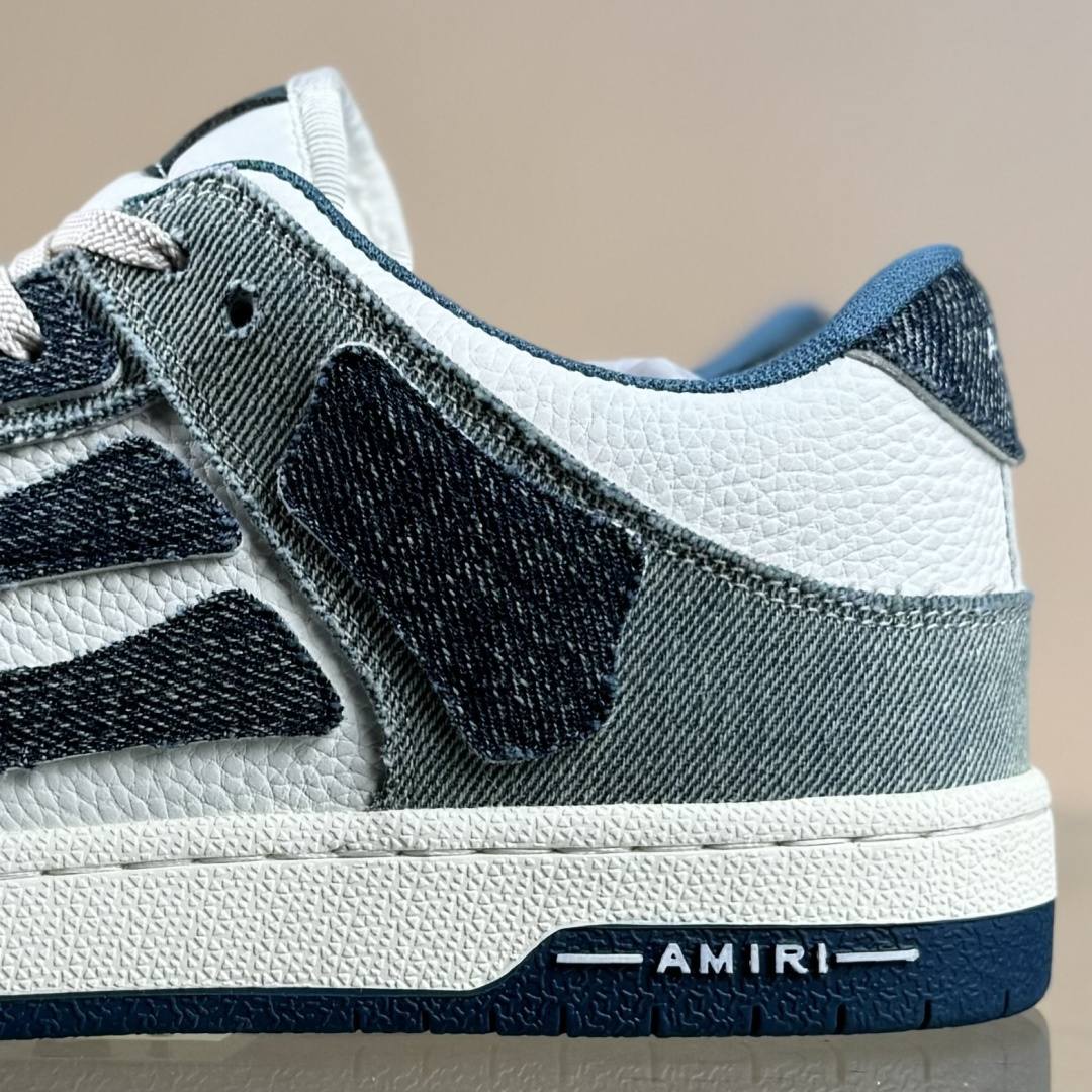 380 最新配色 AMIRI Skeleton High 广东大厂出品 骨骼鞋-Skel Sneakers低帮 洛杉矶街头之王