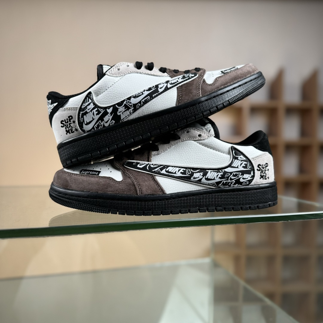 Travis Scott x Nike Air Jordan 1 Low x Supreme Air Jordan 1 Low 反转棕白倒钩 DZ5899-032 Travis Scott x Nike Air Jordan 1 Low x Supreme Air Jordan 1 Low 反转棕白倒钩 DZ5899-032