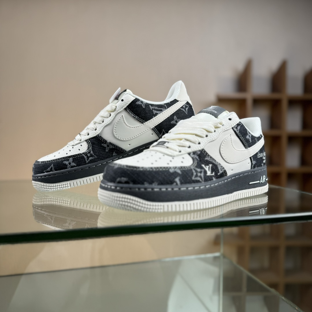 Nike Air Force 1'07 Low LV联名 米黑牛仔布 空军一号低帮休闲板鞋 SM6668-110