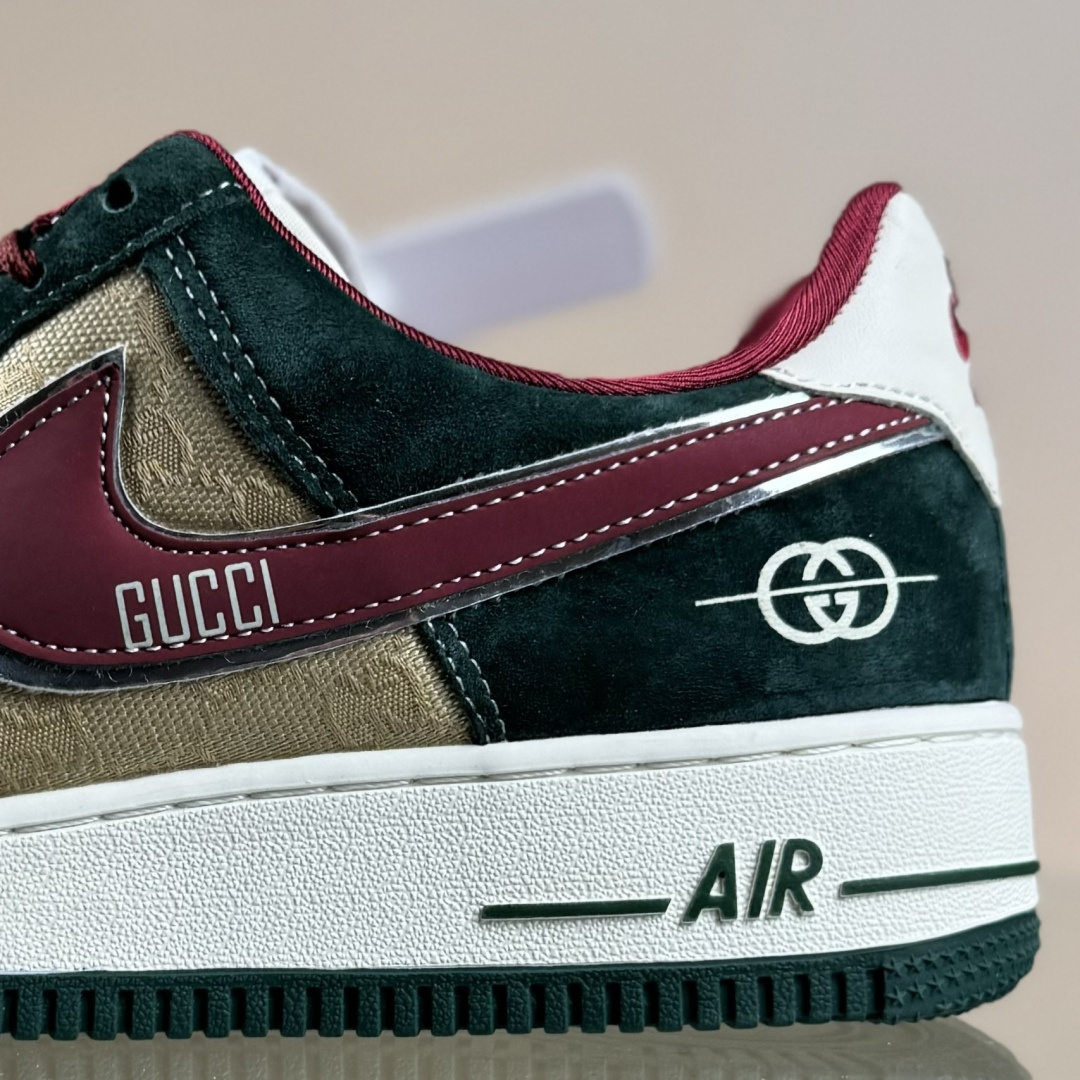 Nike Air Force 1'07 Low 古驰联名 卡其朱砂勾 空军一号低帮休闲板鞋 SY1388-007