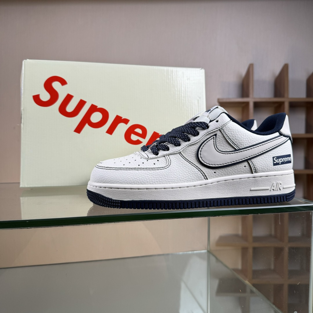 Nike Air Force 1'07 Low Supreme联名 米蓝兔八哥 空军一号低帮休闲板鞋 SM6668-113
