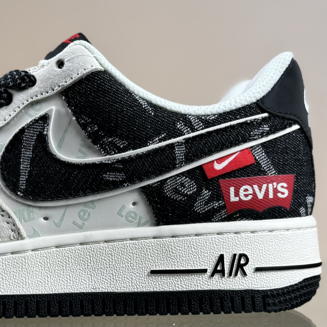 Nike Air Force 1'07 Low 李维斯联名 米灰黑织标 空军一号低帮休闲板鞋 MZ9588-800