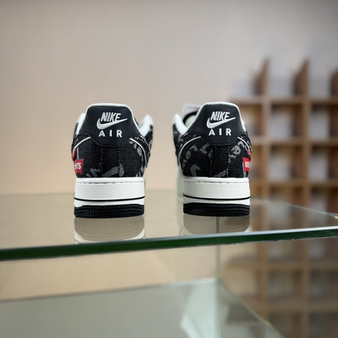 Nike Air Force 1'07 Low 李维斯联名 米灰黑织标 空军一号低帮休闲板鞋 MZ9588-800
