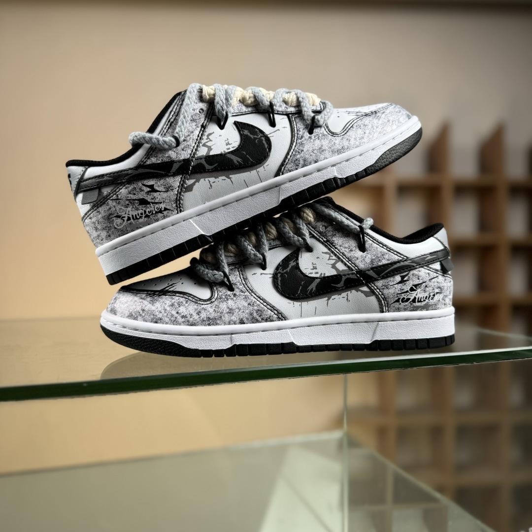 Nike SB Dunk Low 绑带定制 低帮休闲板鞋 DD1391-100