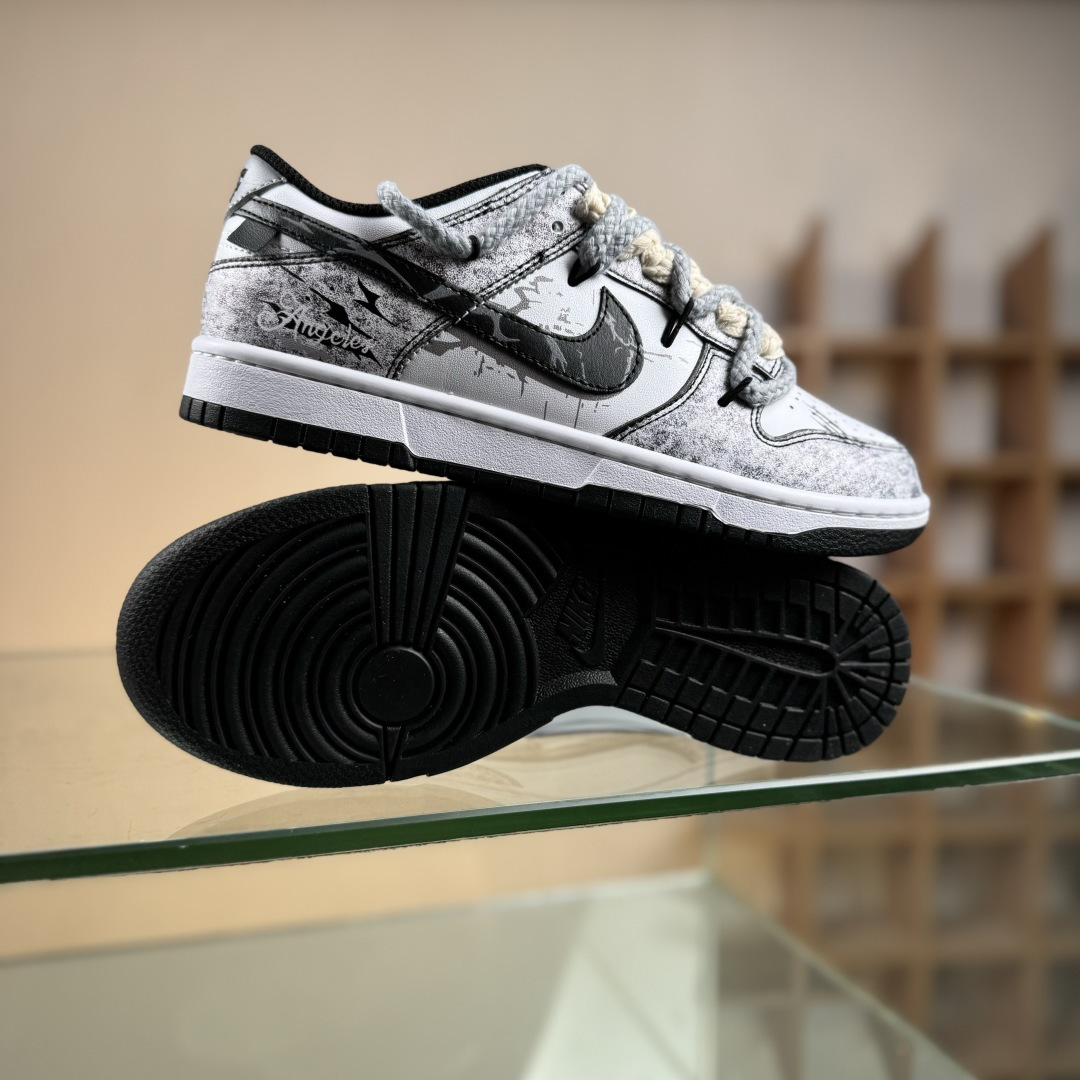Nike SB Dunk Low 绑带定制 低帮休闲板鞋 DD1391-100