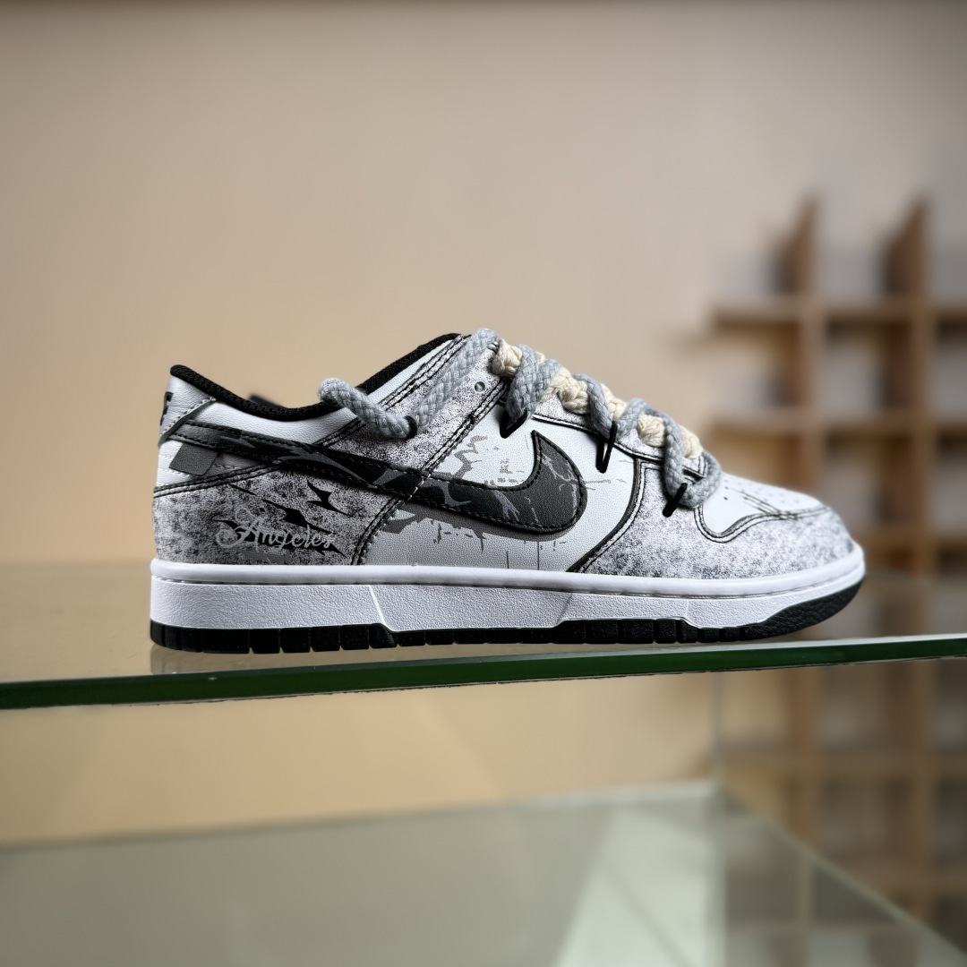 Nike SB Dunk Low 绑带定制 低帮休闲板鞋 DD1391-100