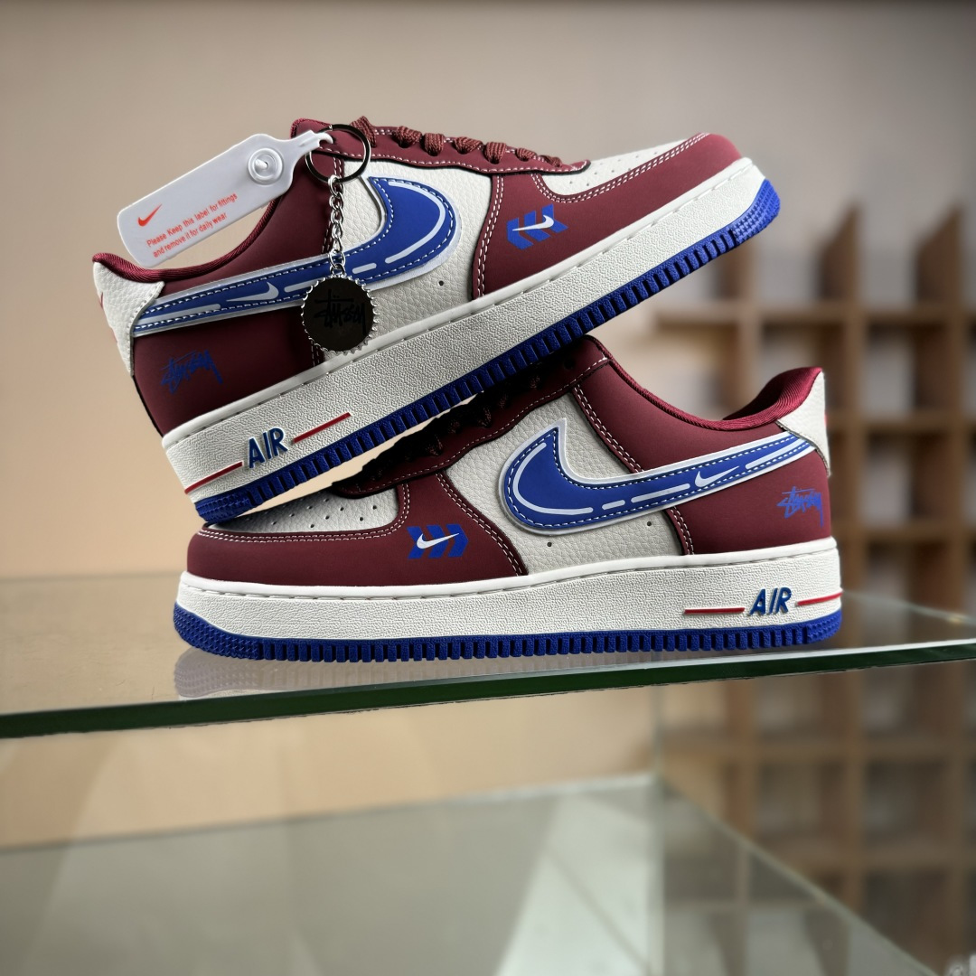Nike Air Force 1'07 Low 斯图西联名 焦糖蓝勾 空军一号低帮休闲板鞋 SY1388-005
