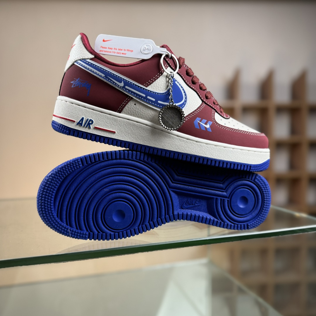 Nike Air Force 1'07 Low 斯图西联名 焦糖蓝勾 空军一号低帮休闲板鞋 SY1388-005