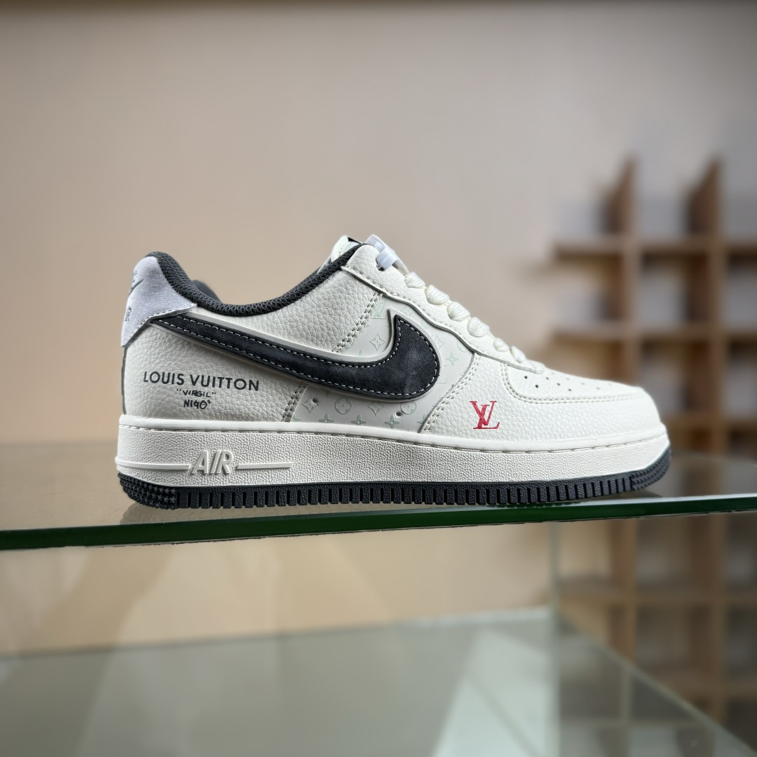 Nike Air Force 1’07 Low LV联名 印花米灰勾 空军一号低帮休闲板鞋 MZ9588-811