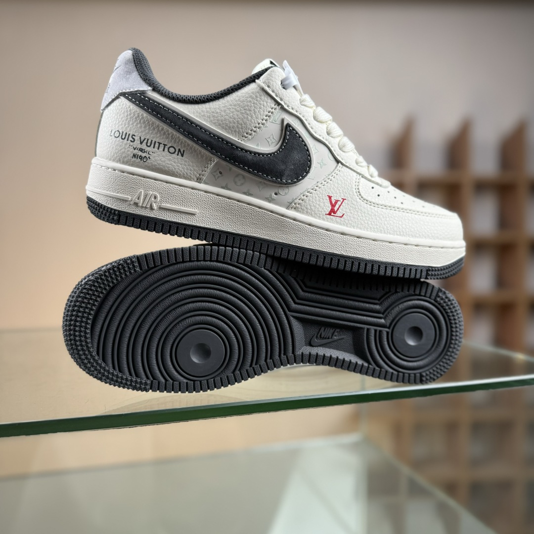 Nike Air Force 1'07 Low LV联名 印花米灰勾 空军一号低帮休闲板鞋 MZ9588-811