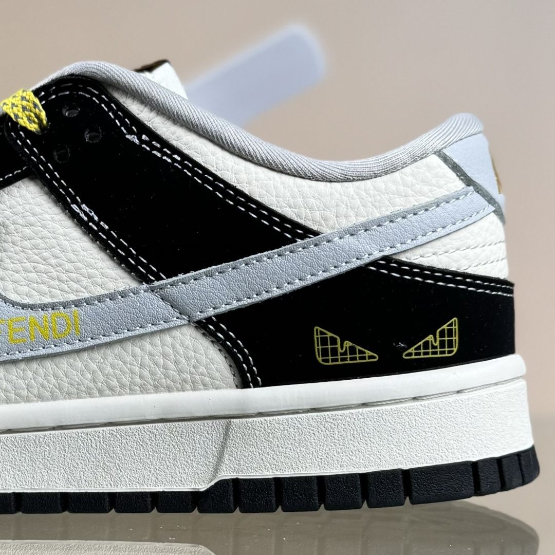 Nike SB Dunk Low x FENDI 黑灰白小勾 LW1818-124