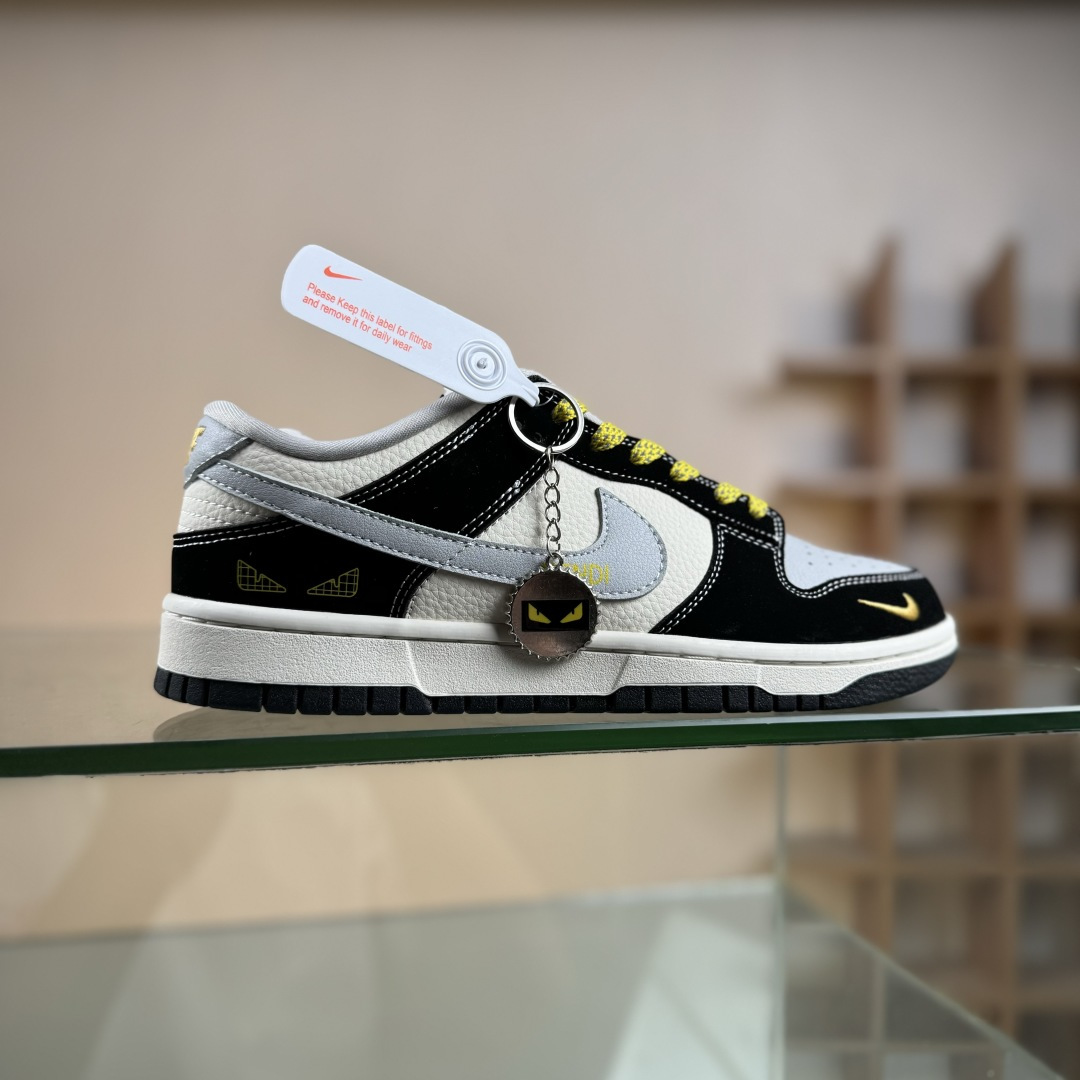 Nike SB Dunk Low x FENDI 黑灰白小勾 LW1818-124