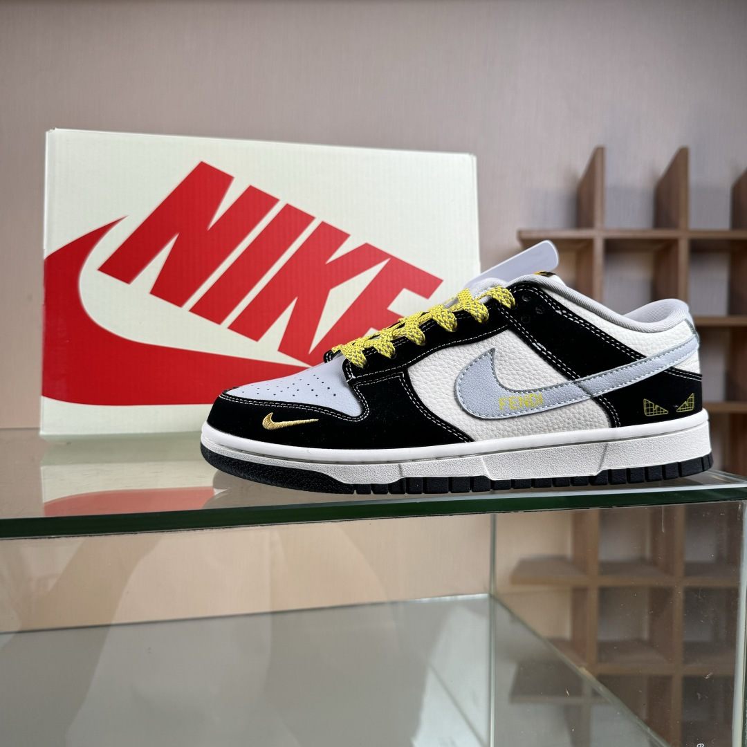 Nike SB Dunk Low x FENDI 黑灰白小勾 LW1818-124