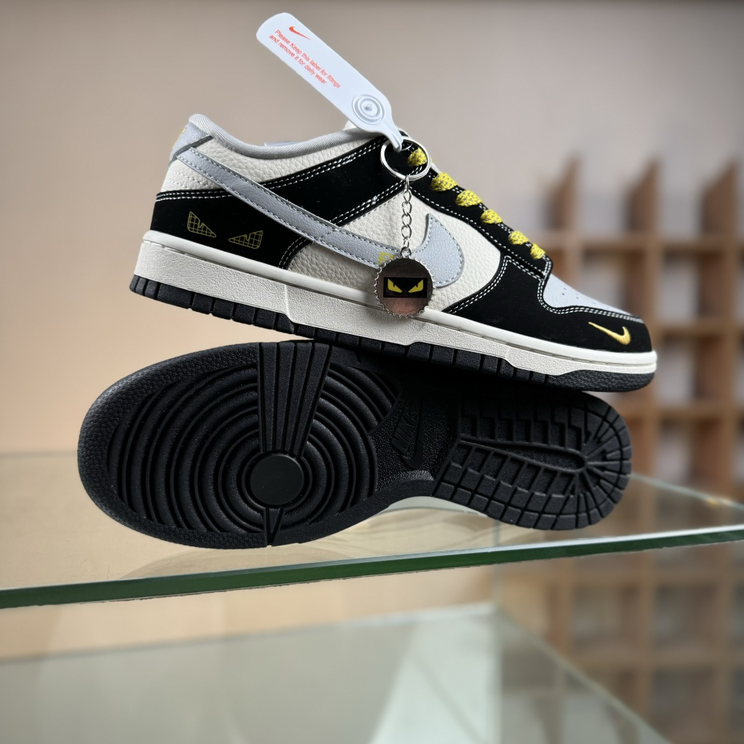 Nike SB Dunk Low x FENDI 黑灰白小勾 LW1818-124